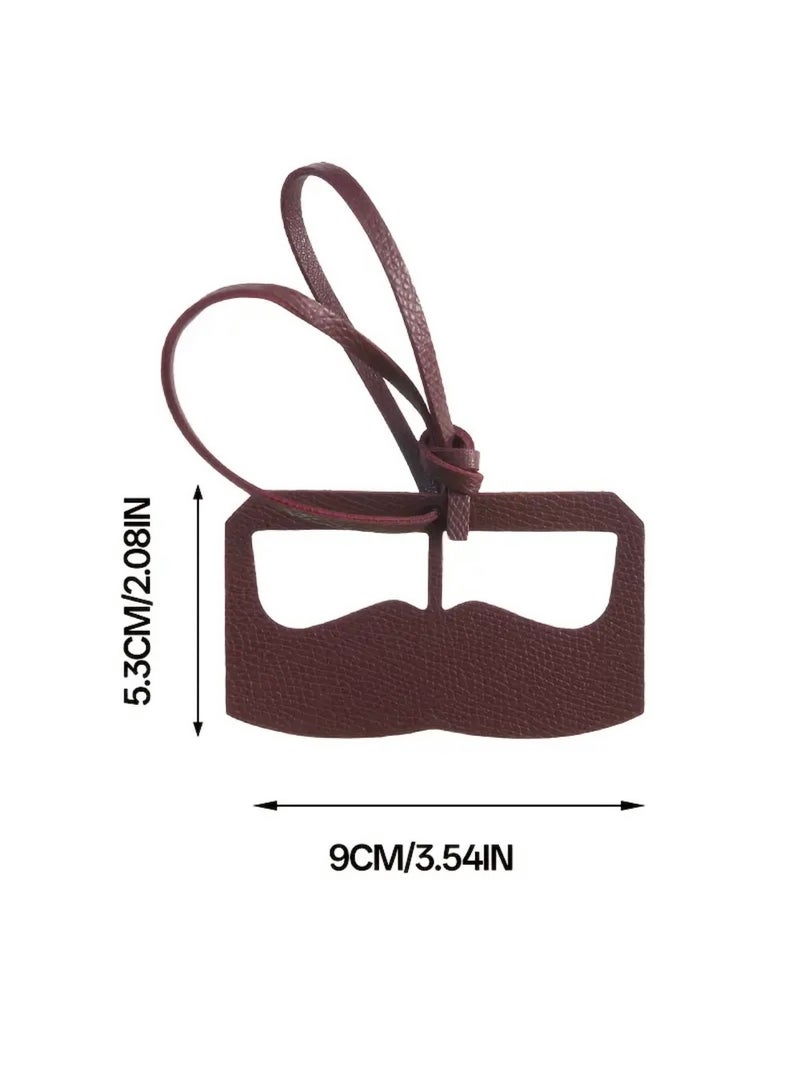 جست كواليتي تعليقات حقائب على شكل نظارات مصنوعة من الجلد الصناعي لتزيين السيارات، وإكسسوارات للحقائب والملابس،. - Image 2